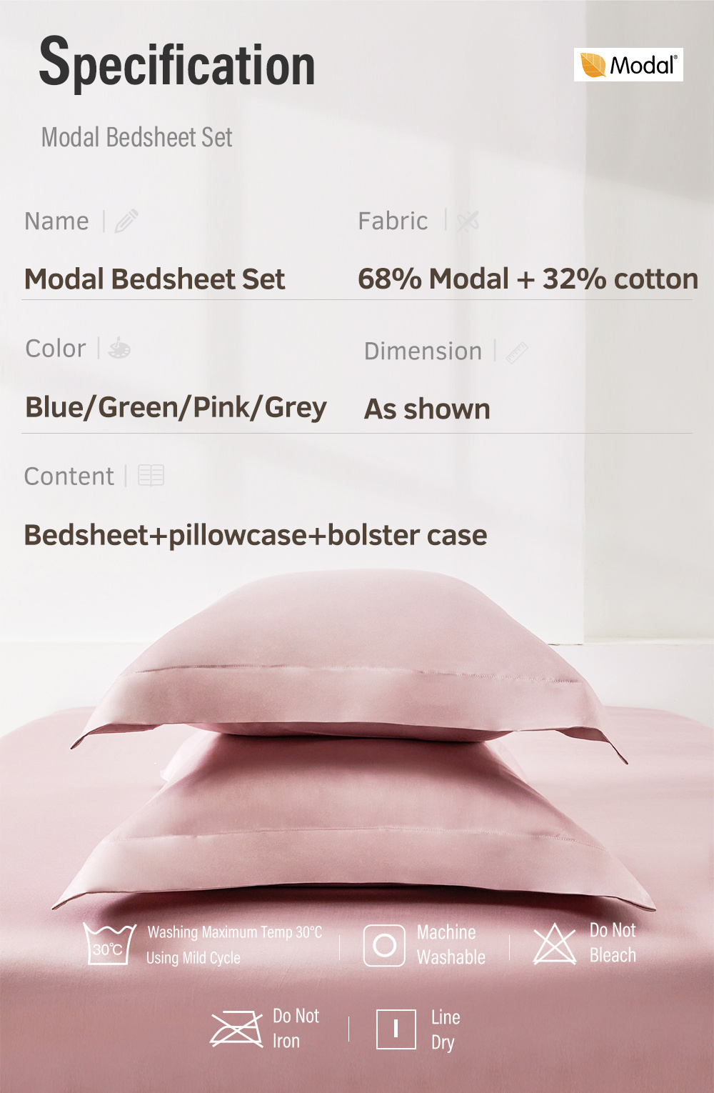 Modal High-end Fitted Bedsheet Set-9